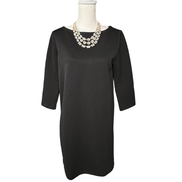 Daisy Fuentes Black Quilted Shift Dress | Size Medium - Picture 11 of 11